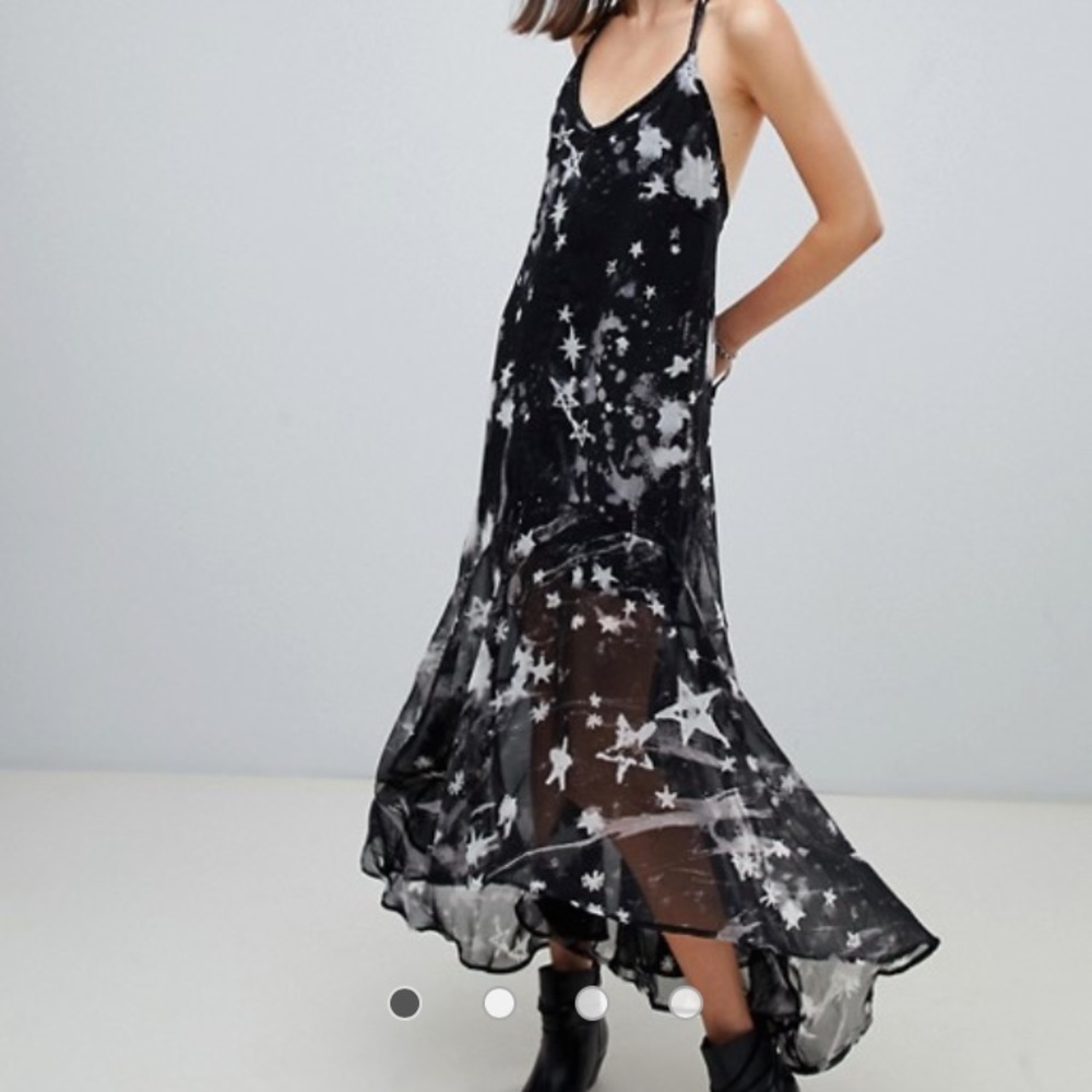 NWT religion printed maxi dress-wish print